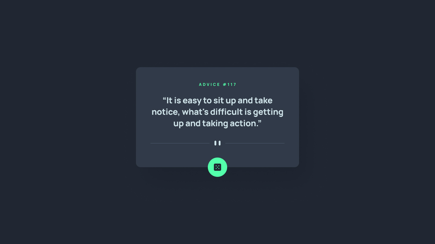 Random Advice Generator
